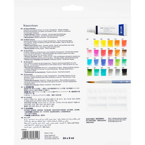 Watercolors, Set of 24 Paint Tubes for Artists