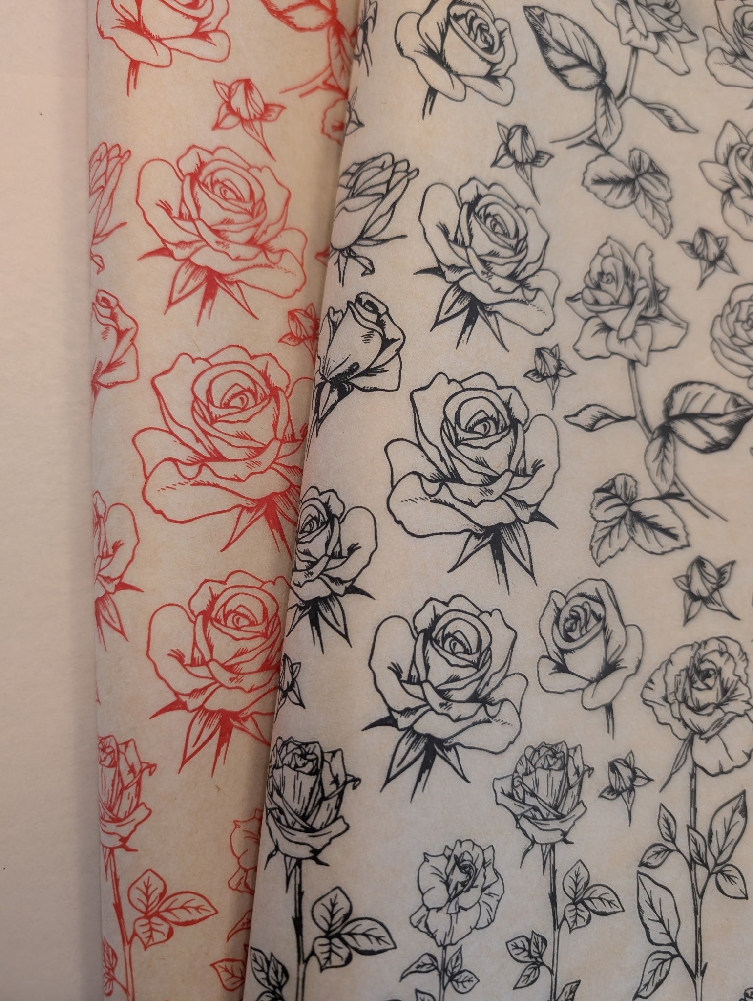 Long Stem Roses - Underglaze Transfer Sheet