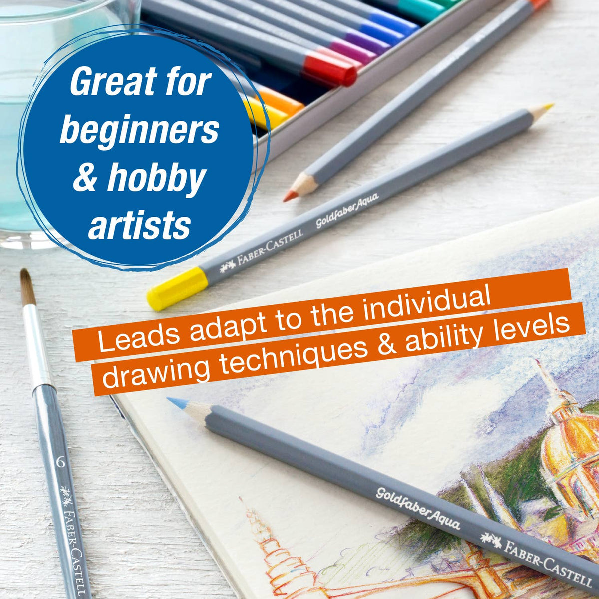 Goldfaber Aqua Watercolor Pencils, Box of 12 Skin Tones