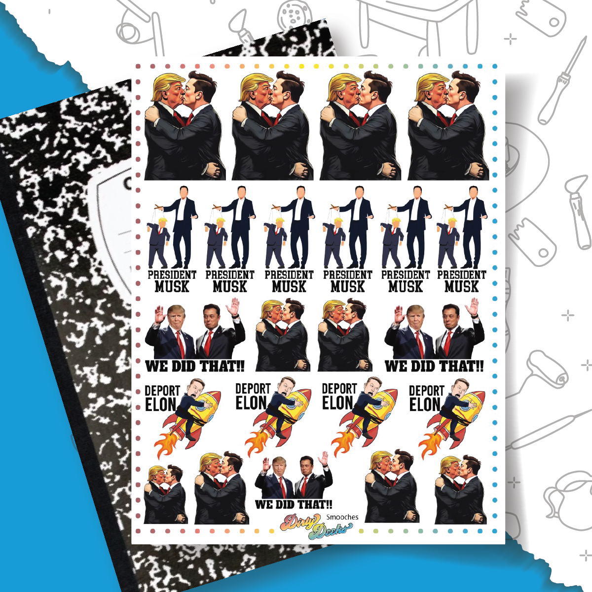 Smooches - Overglaze Decal Sheet