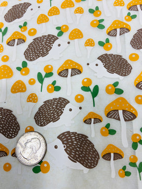 Hedgehogs and Shrooms  - Underglaze Transfer Sheet
