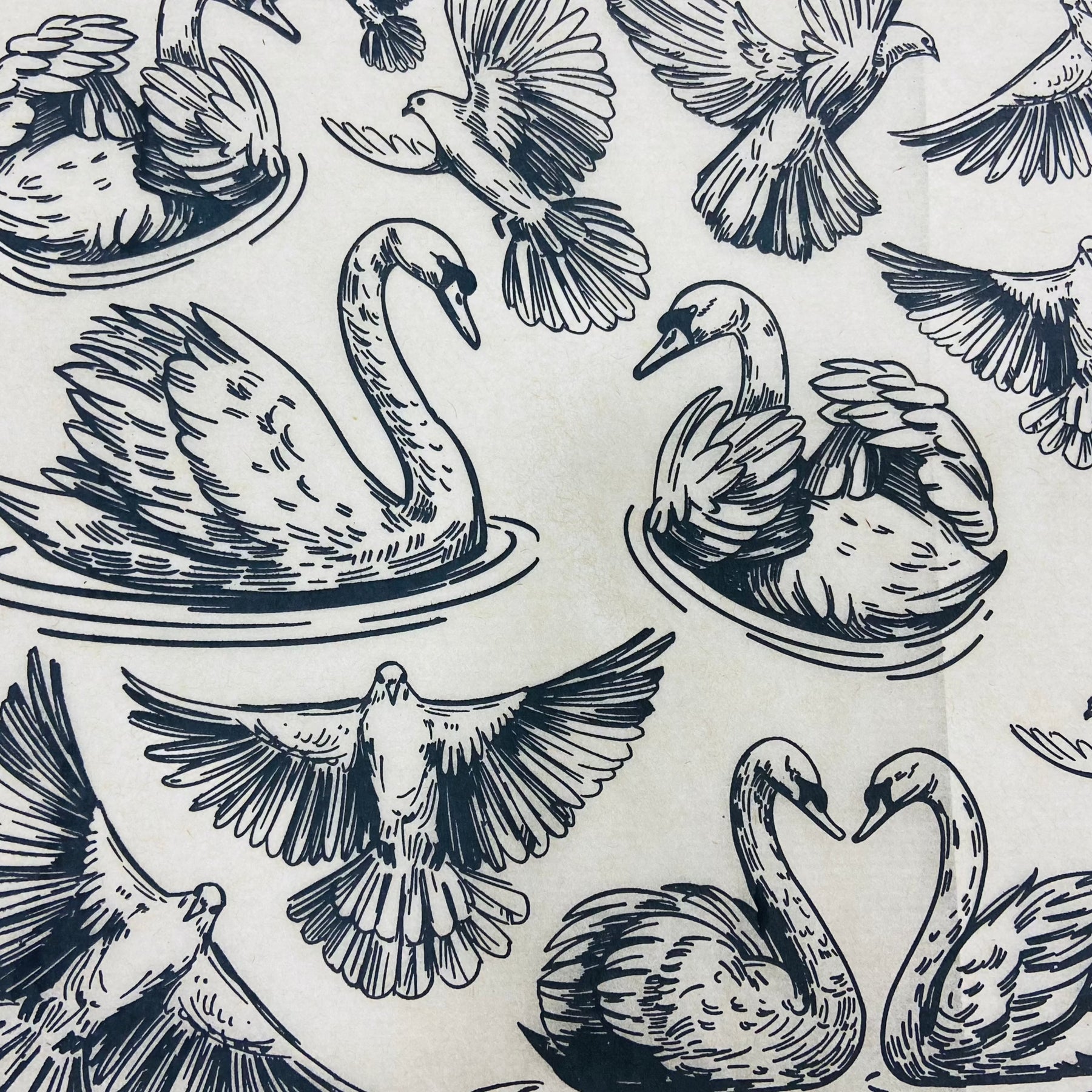 Love Birds  - Underglaze Transfer Sheet