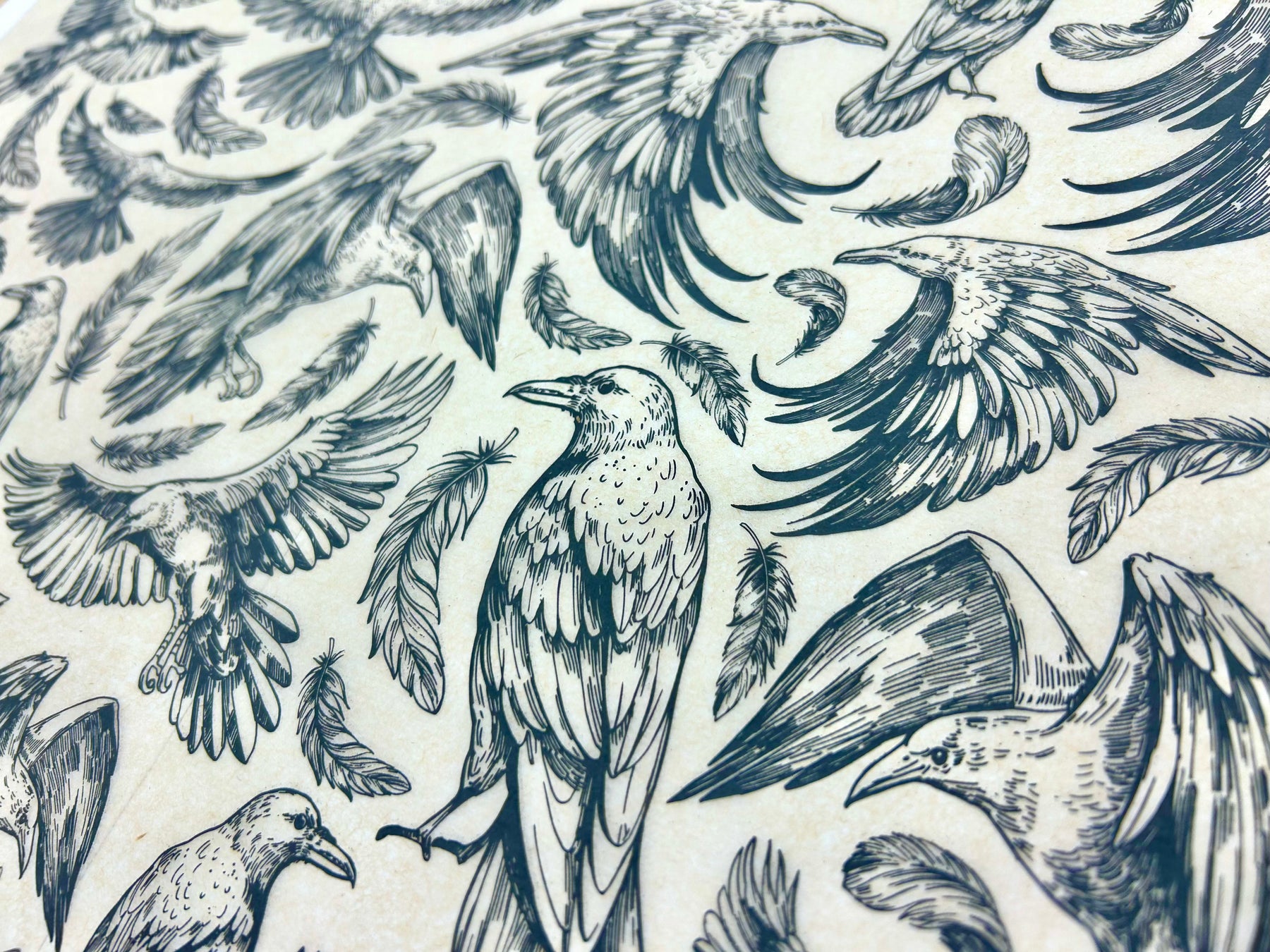 Ravens - Underglaze Transfer Sheet