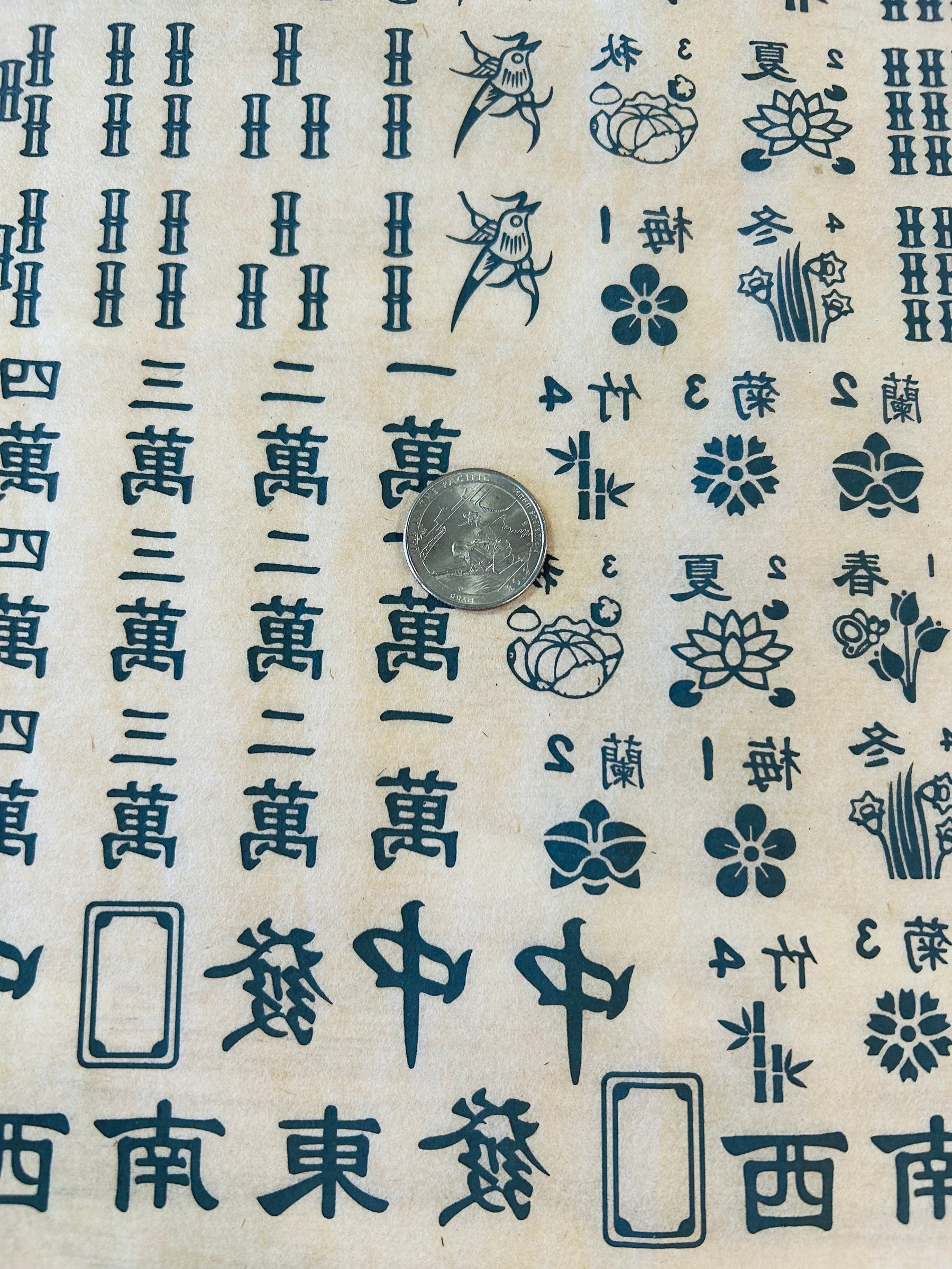 Mahjong - Underglaze Transfer Sheet