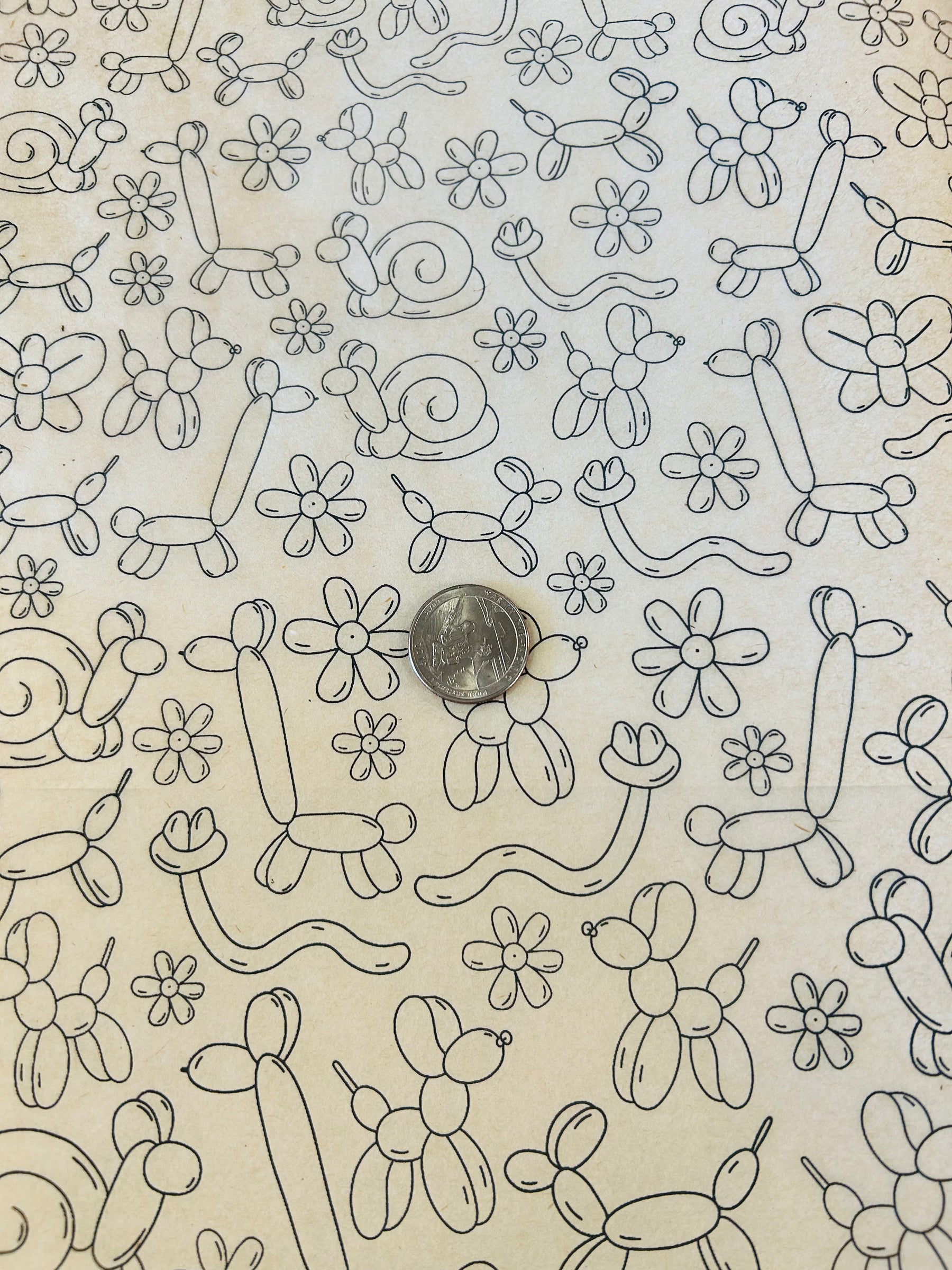 Balloon Animals - Underglaze Transfer Sheet