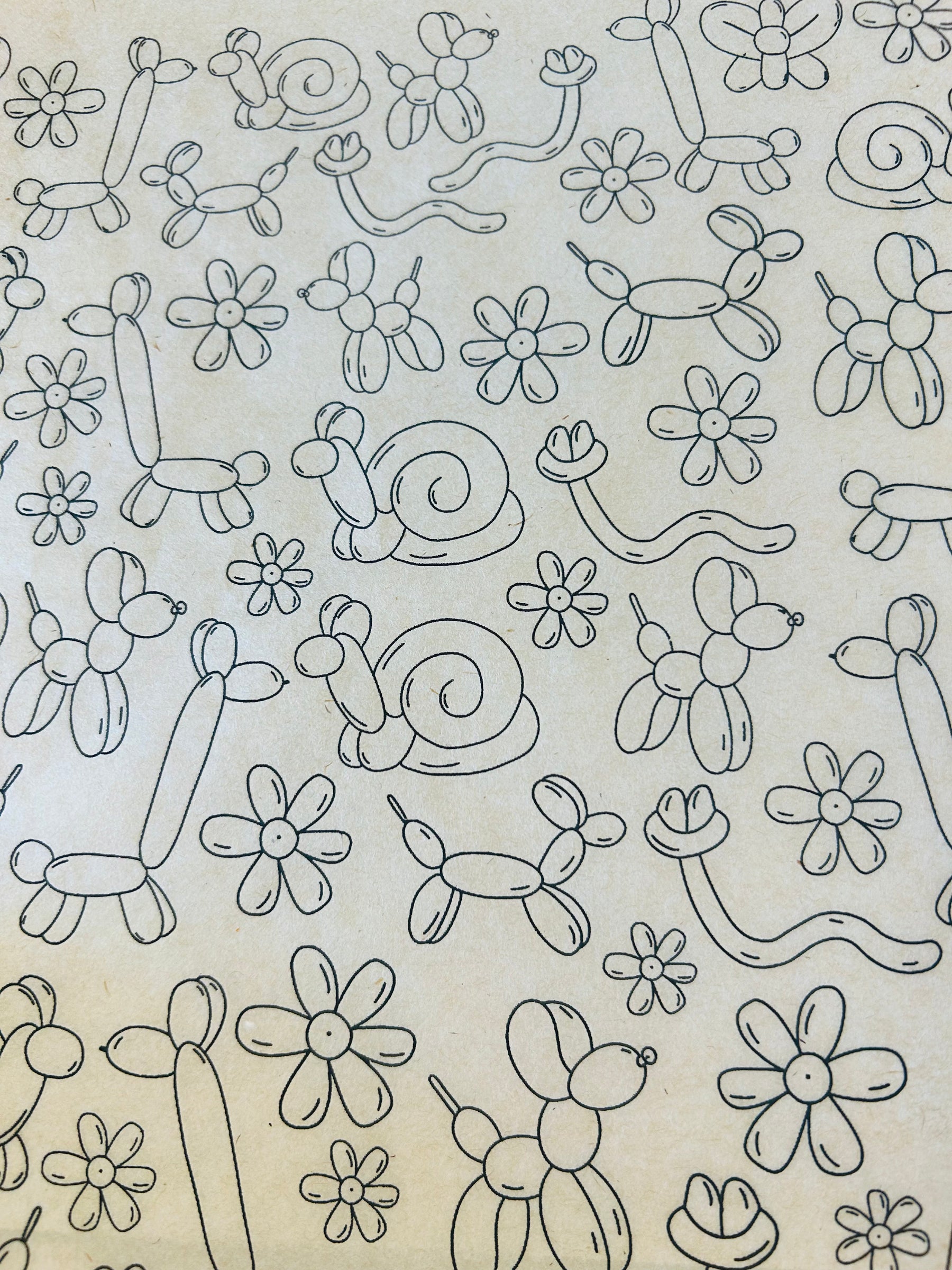 Balloon Animals - Underglaze Transfer Sheet