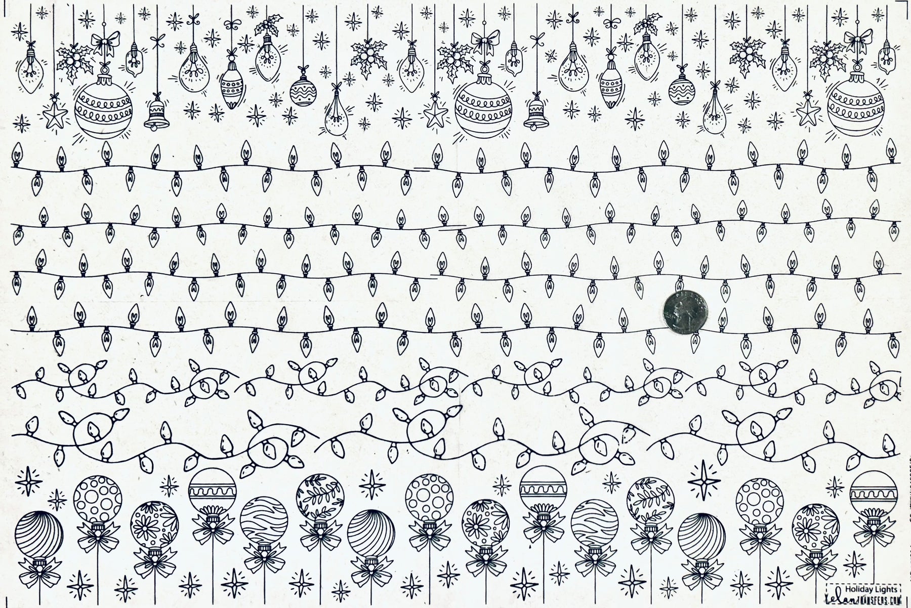 Holiday Lights - Underglaze Transfer Sheet