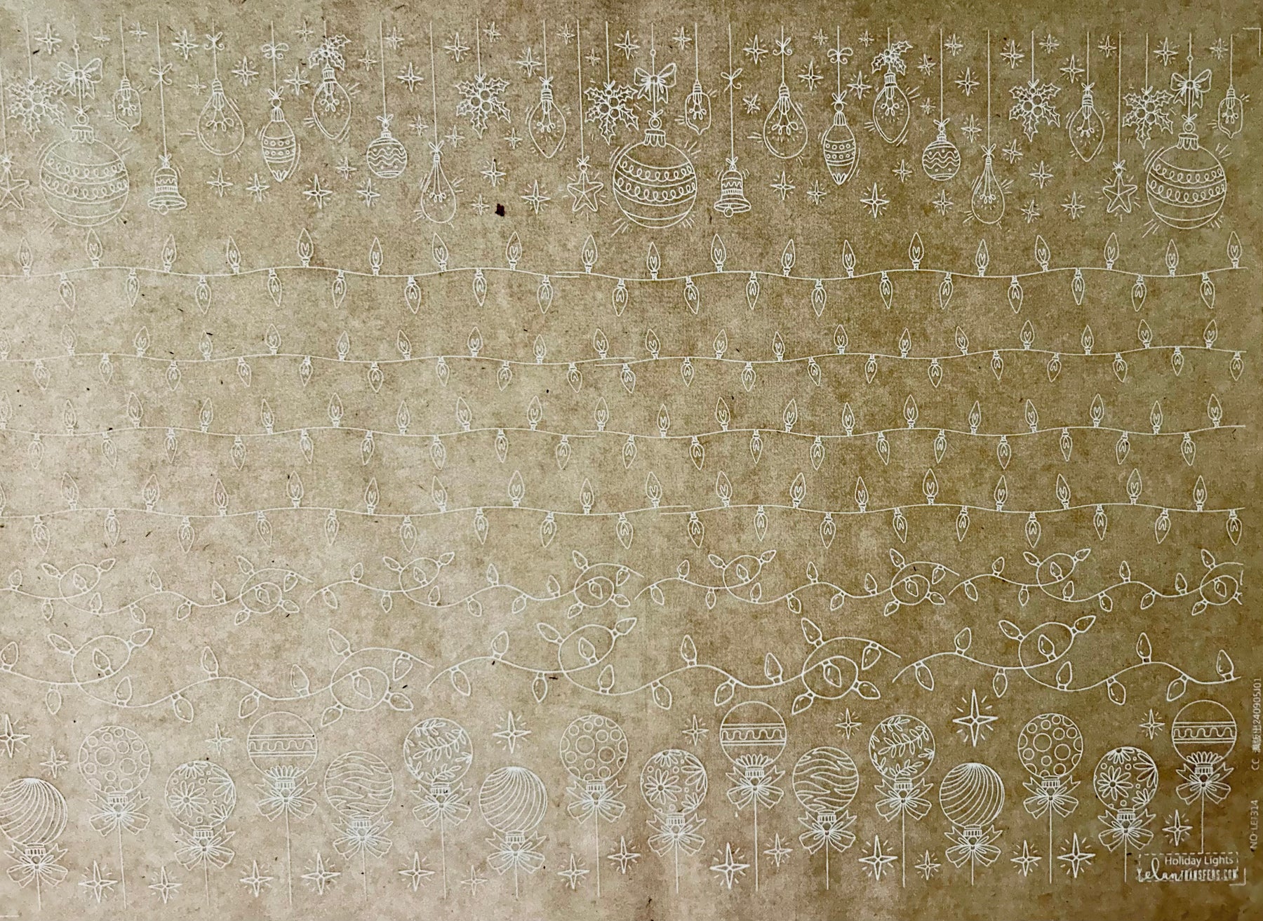 Holiday Lights - Underglaze Transfer Sheet