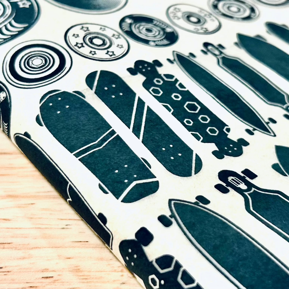 Skate Wheels  - Underglaze Transfer Sheet