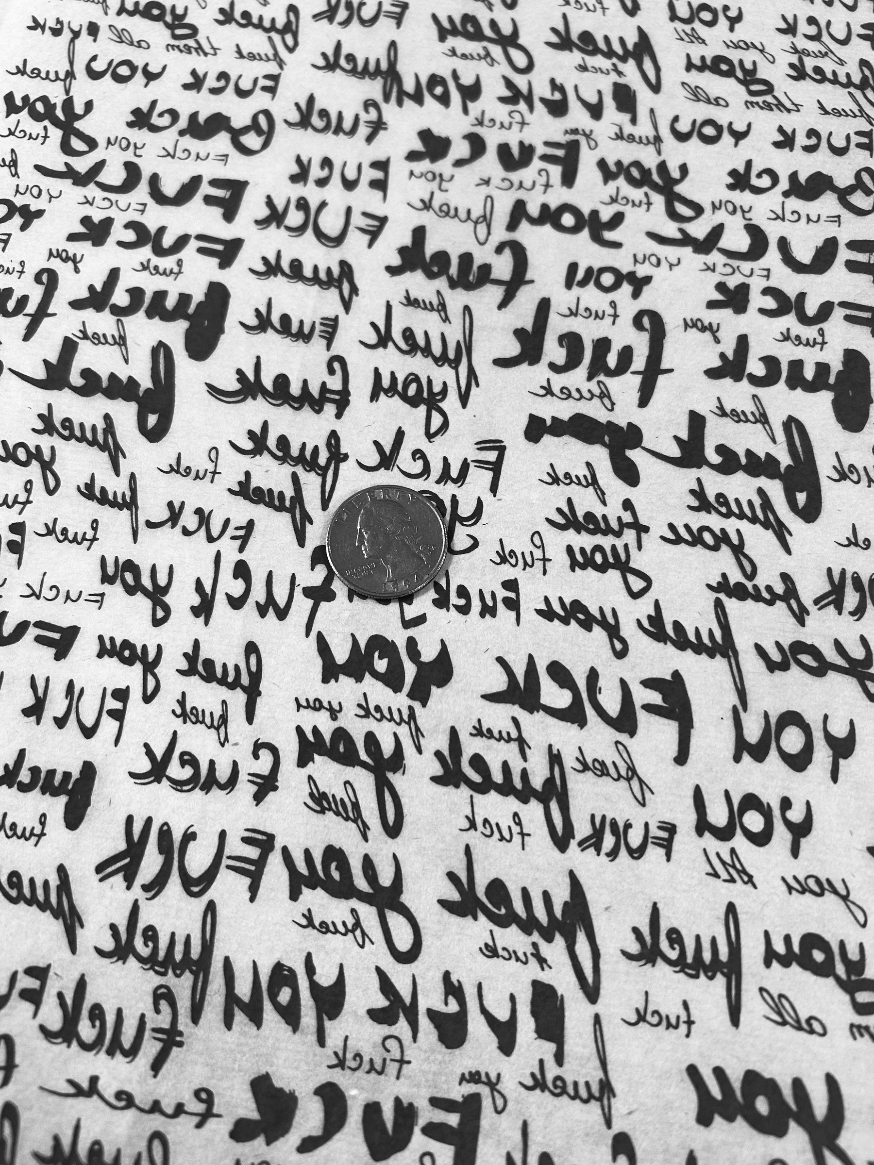 Wall of Fucks - Underglaze Transfer Sheet