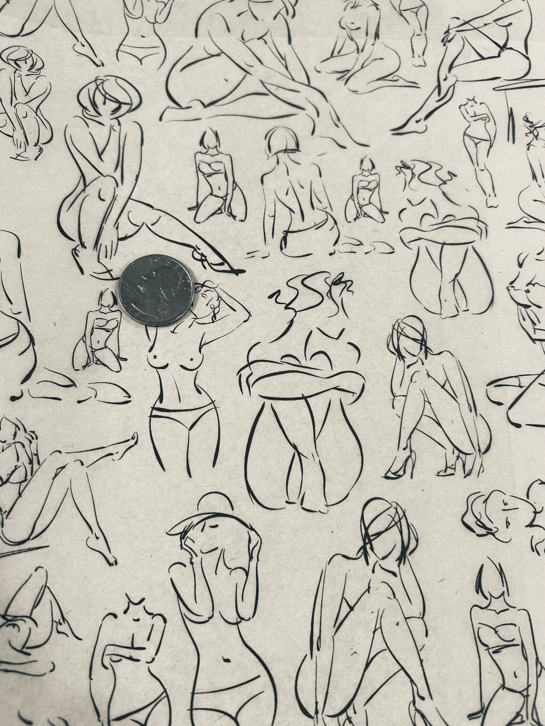 Nudes - Underglaze Transfer Sheet