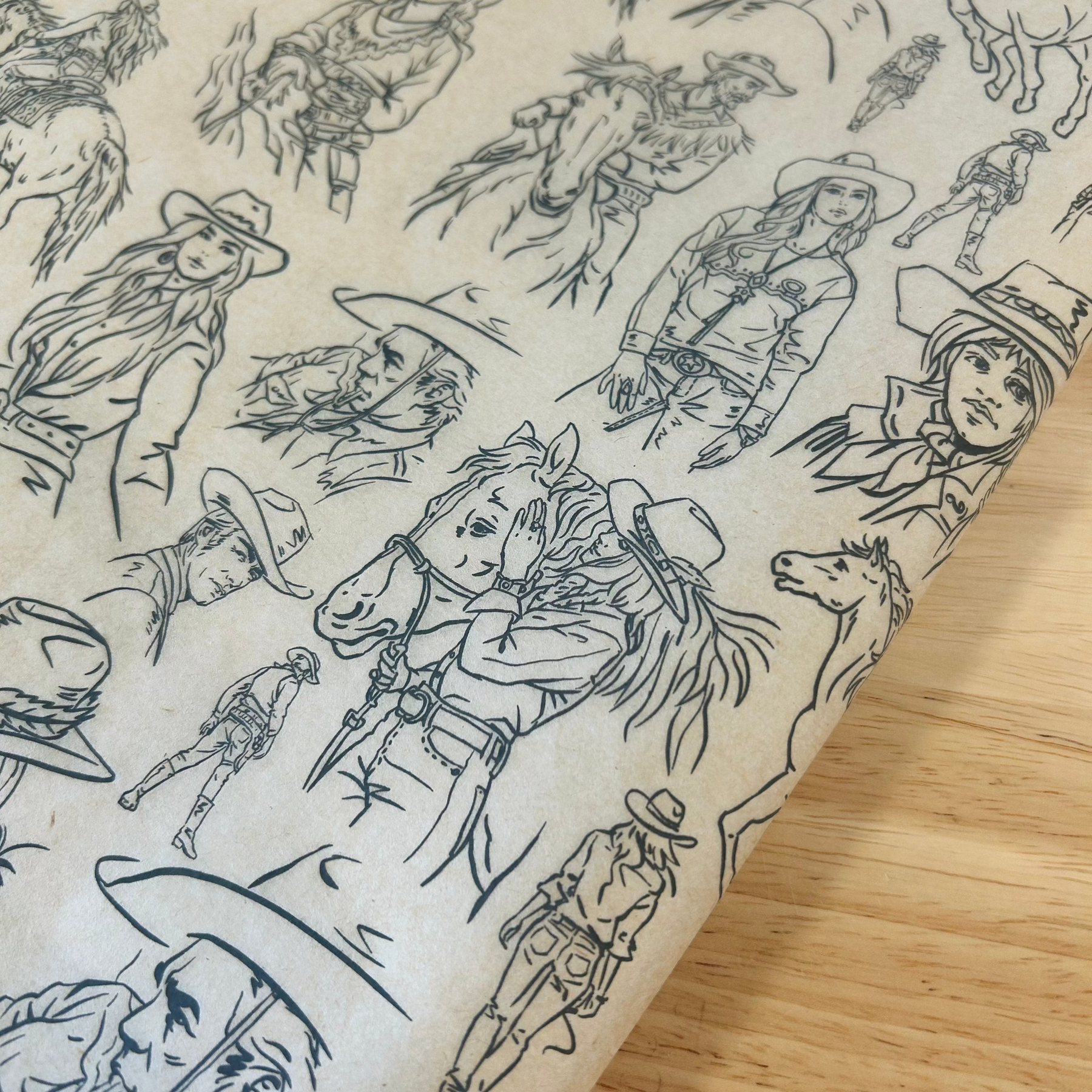 Wild West  - Underglaze Transfer Sheet