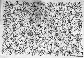 Olives - Underglaze Transfer Sheet