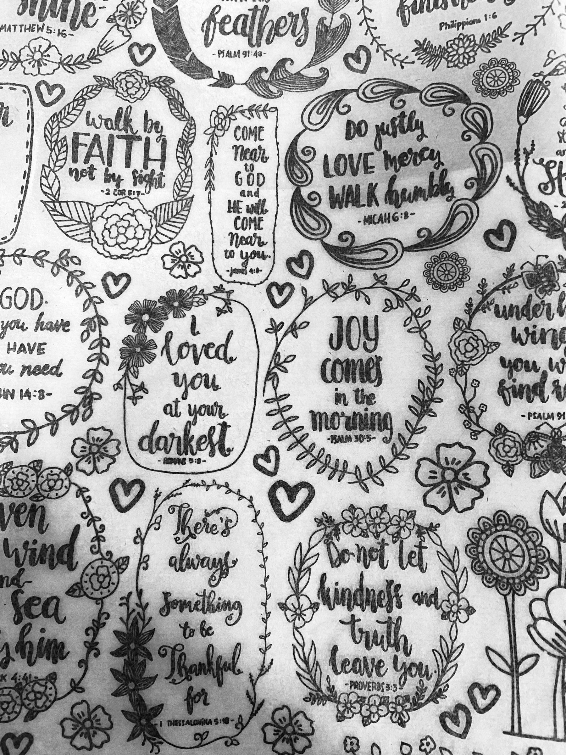 Verses - Underglaze Transfer Sheet