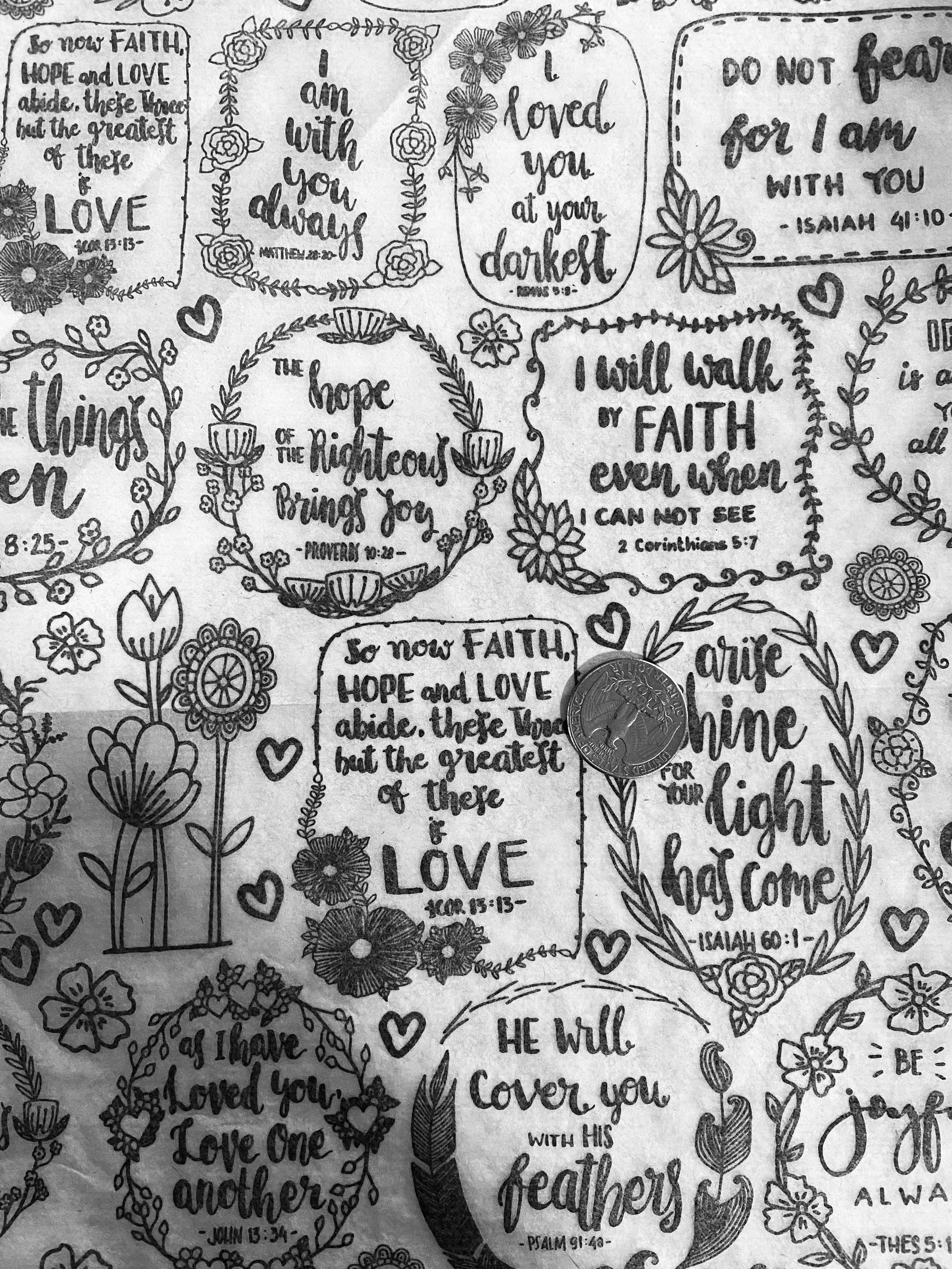 Verses - Underglaze Transfer Sheet