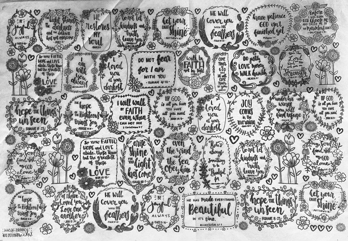 Verses - Underglaze Transfer Sheet
