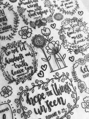 Verses - Underglaze Transfer Sheet