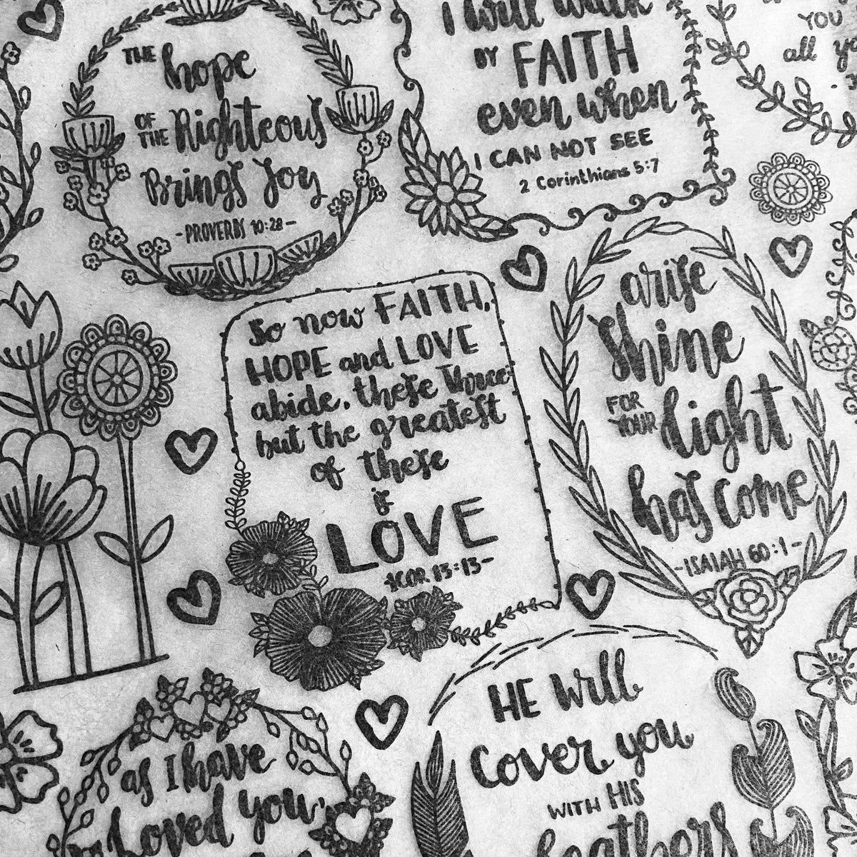 Verses - Underglaze Transfer Sheet