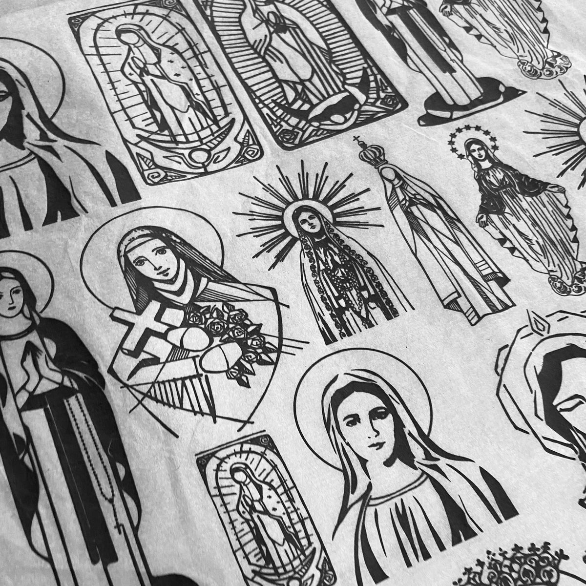 Virgin Mary - Underglaze Transfer Sheet