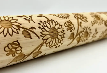 Rolling Pin - Sunflowers & Bee