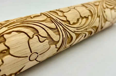 Rolling Pin - Tooled Leather