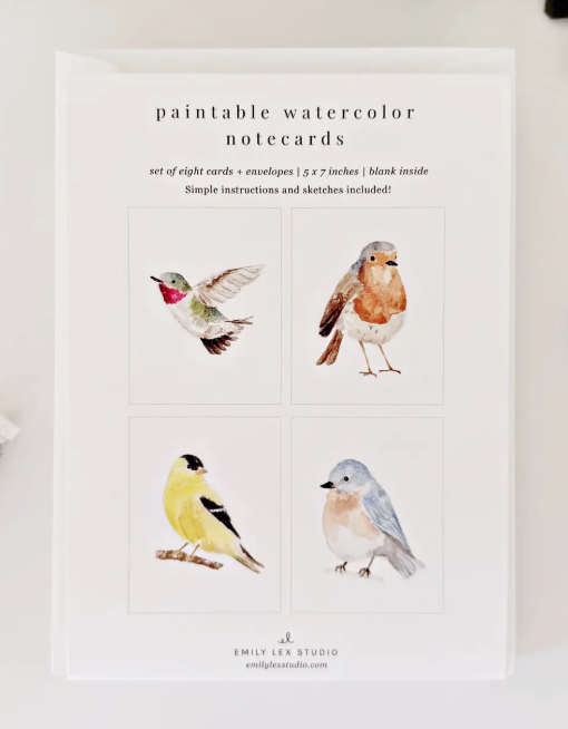 Paintable Cards - Emily Lex