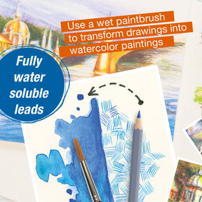 Goldfaber Aqua Watercolor Pencils, Box of 12 Landscape