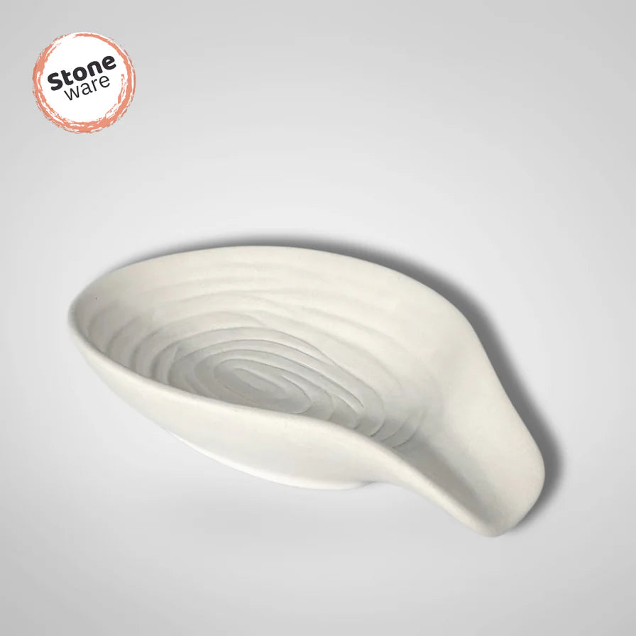 Stoneware Textured Spoon Rest