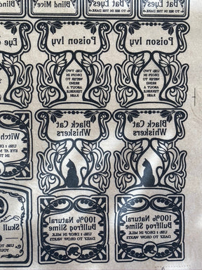 Apothecary Labels - Underglaze Transfer Sheet