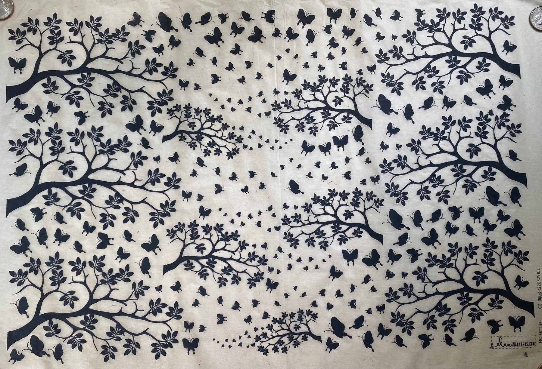 Falling Butterflies - Underglaze Transfer Sheet
