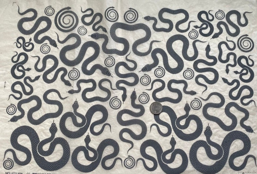 Snakes - Underglaze Transfer Sheet