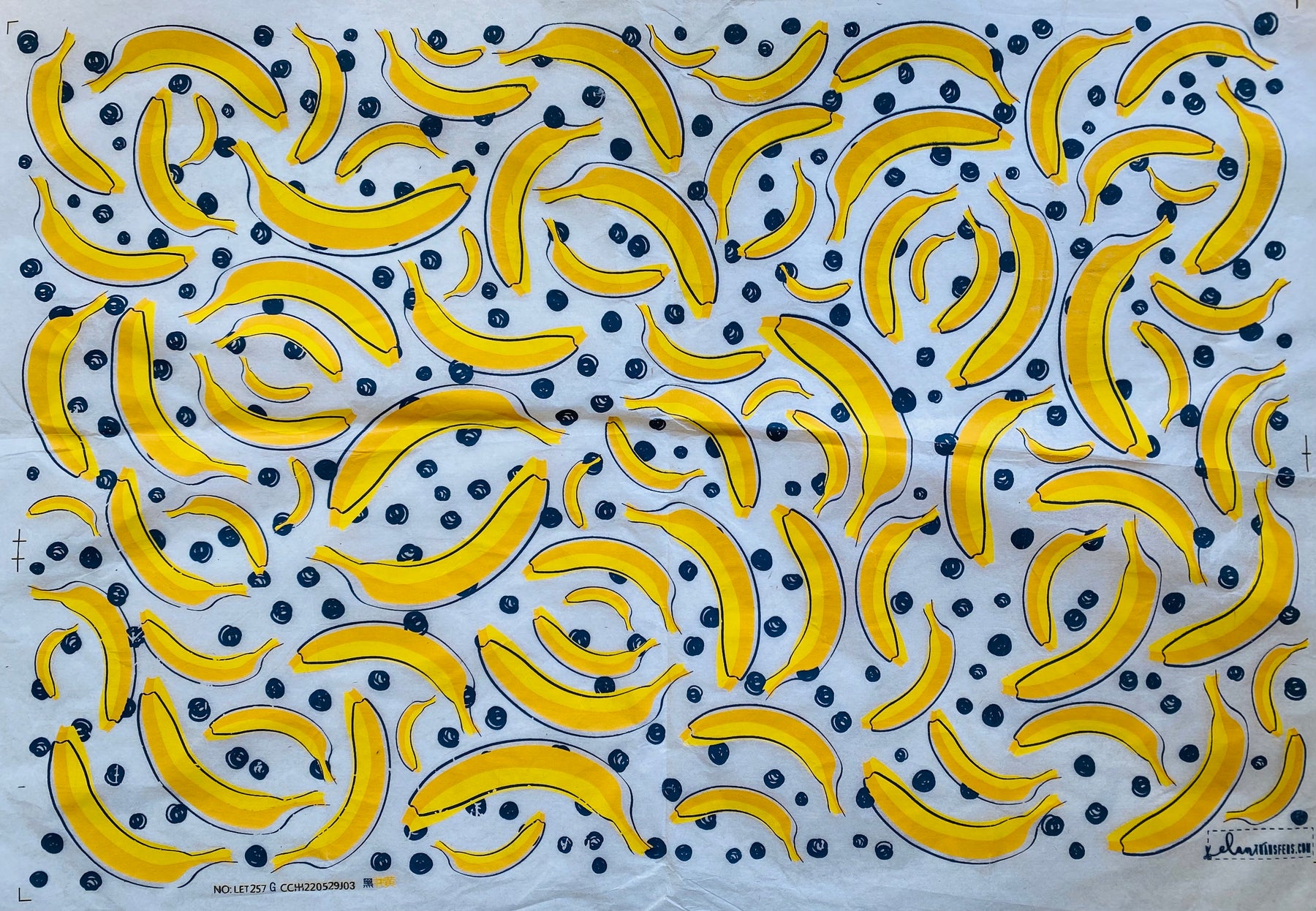 Bananas - Underglaze Transfer Sheet