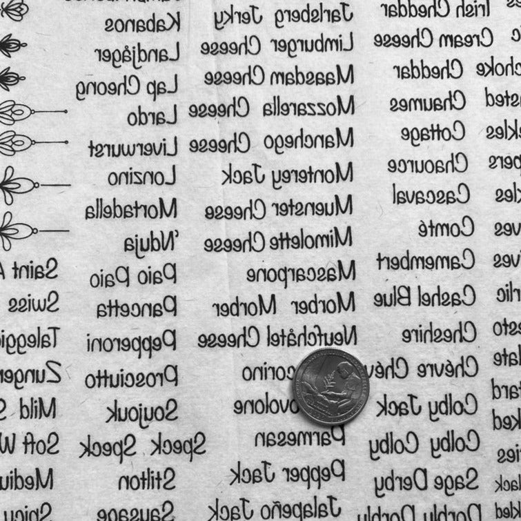 Charcuterie Board - Underglaze Transfer Sheet