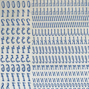 Hipster Font - Underglaze Transfer Sheet