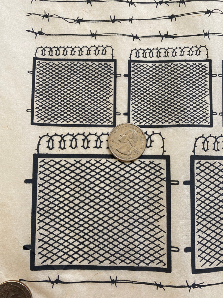 Barbed Wire - Underglaze Transfer Sheet