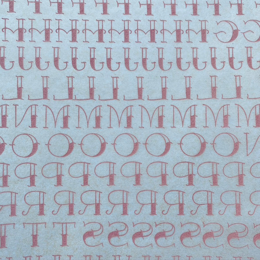 Tattoo Font - Underglaze Transfer Sheet