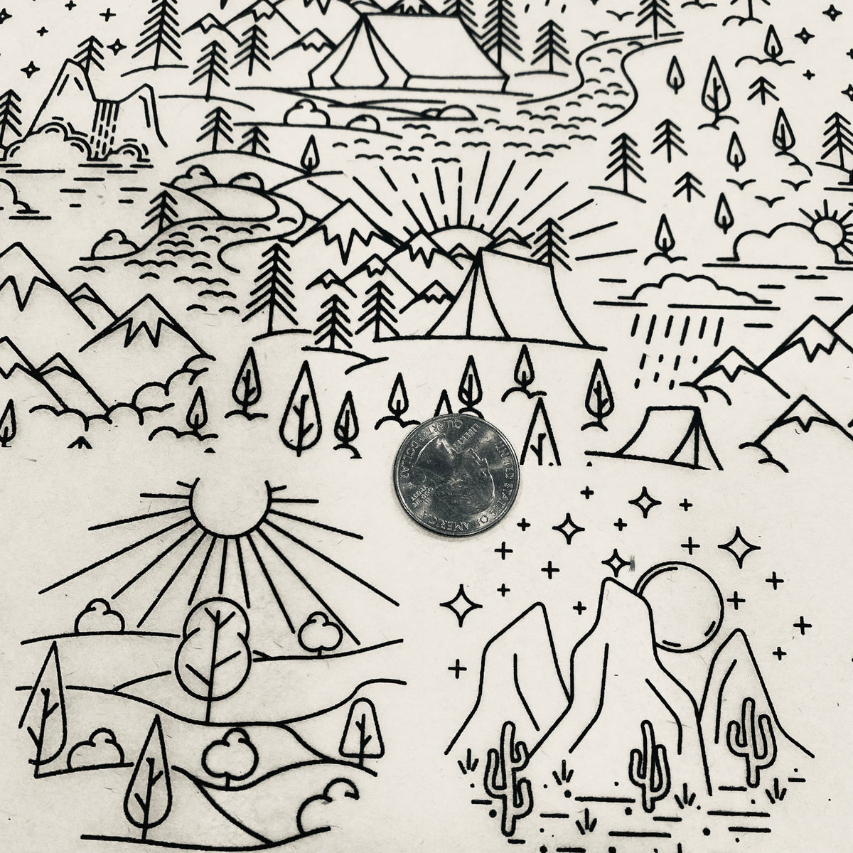 Camping - Underglaze Transfer Sheet