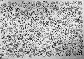 RPG Dice - Underglaze Transfer Sheet