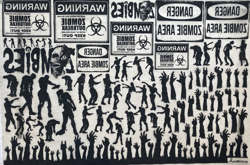 Zombies - Underglaze Transfer Sheet