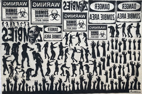 Zombies - Underglaze Transfer Sheet