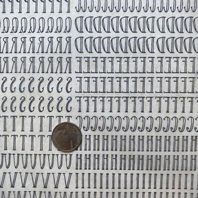 Hipster Font - Underglaze Transfer Sheet