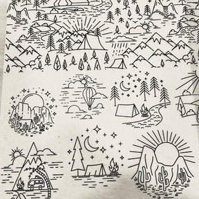 Camping - Underglaze Transfer Sheet