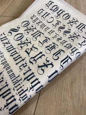 Old English - Underglaze Transfer Sheet