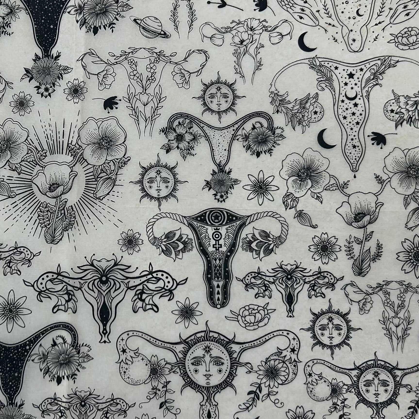 Floral Womb - Underglaze Transfer Sheet