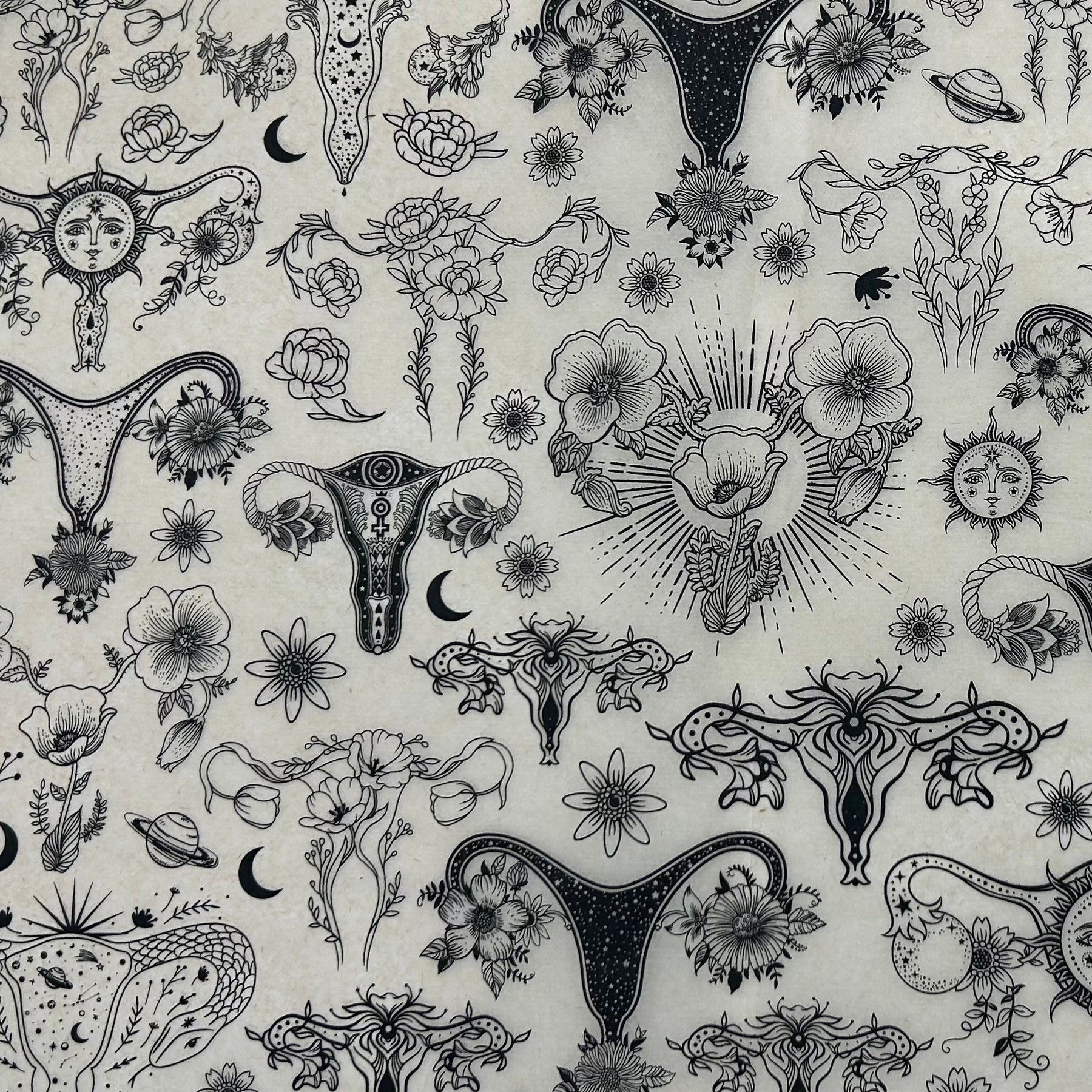 Floral Womb - Underglaze Transfer Sheet