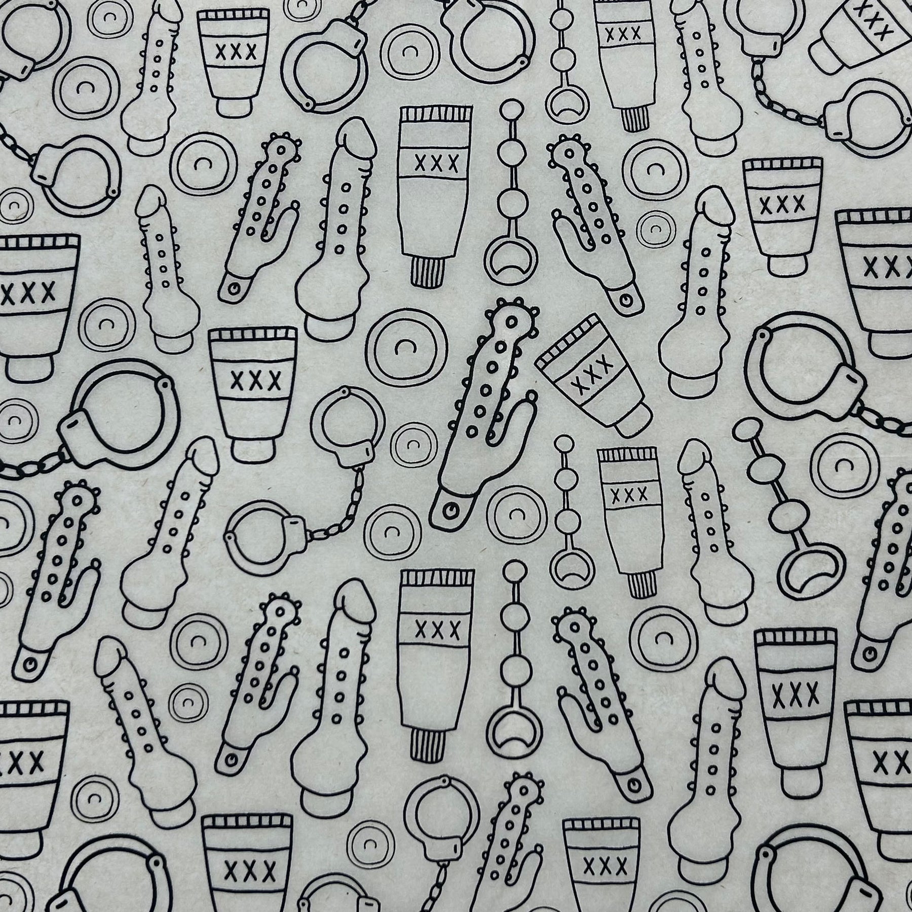 Sex Toys - Underglaze Transfer Sheet