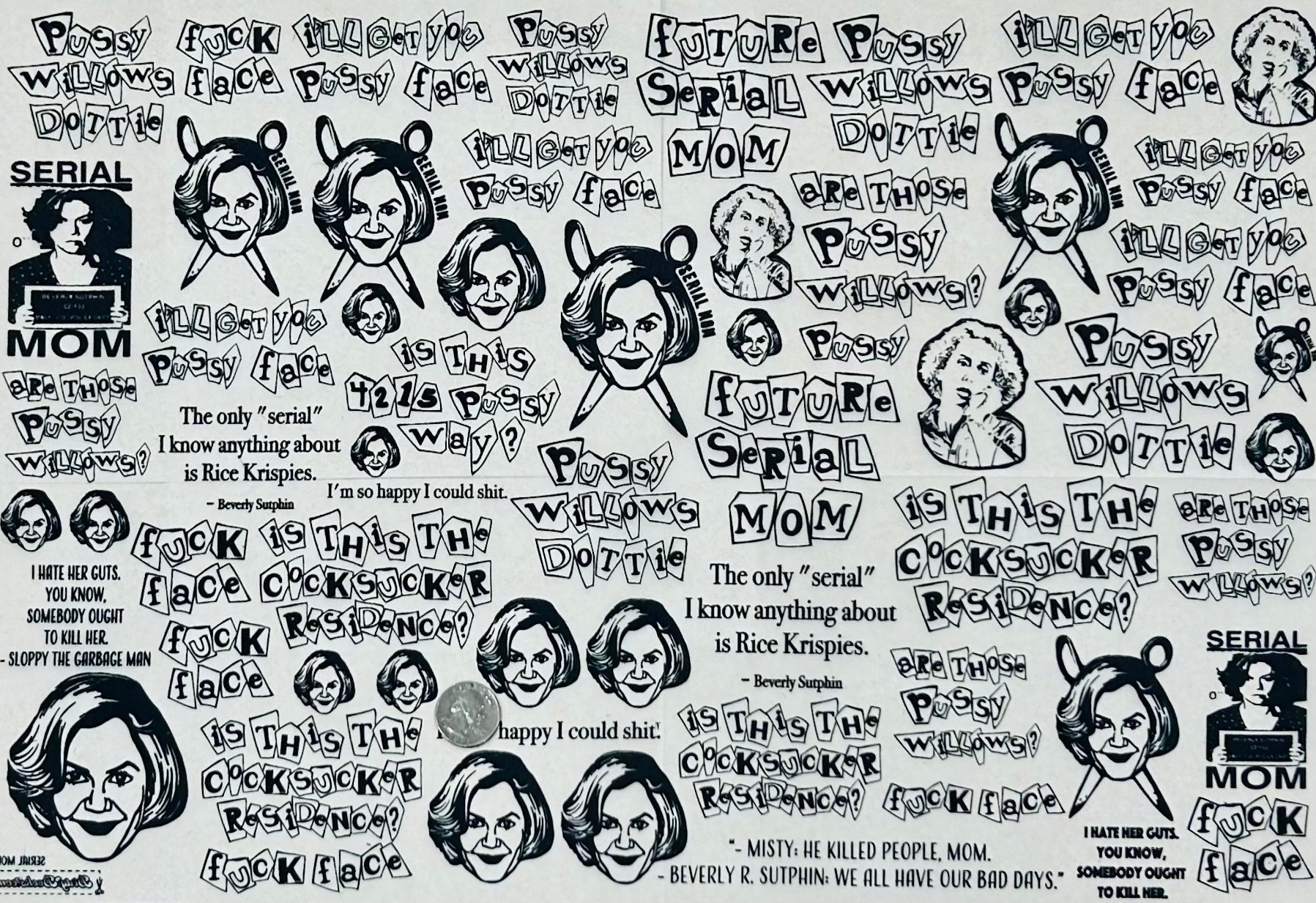 Serial Mom - Underglaze Transfer Sheet