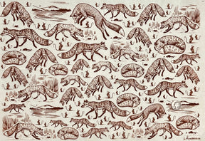 Foxy Loxy - Underglaze Transfer Sheet