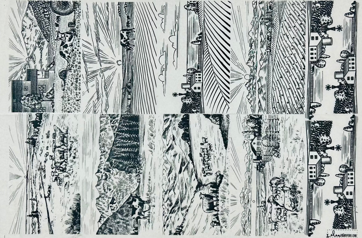 Farm Life - Underglaze Transfer Sheet