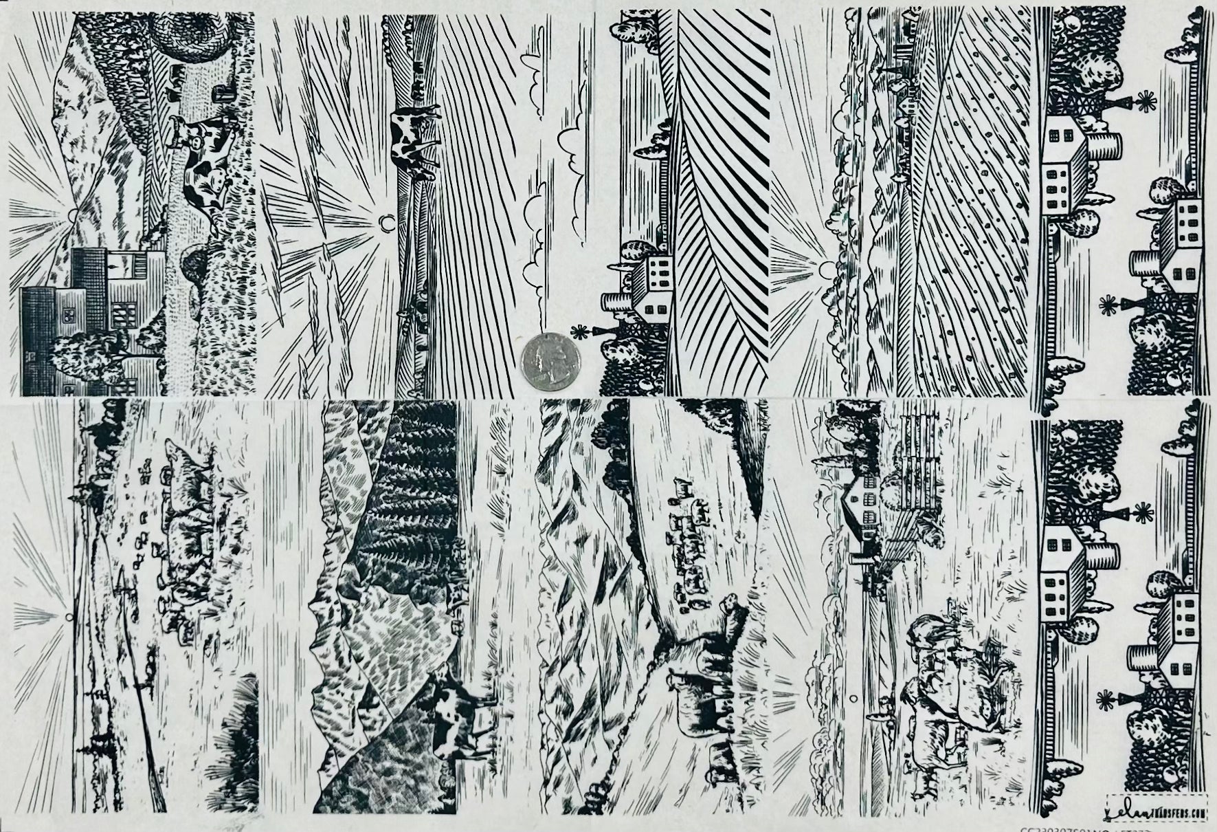 Farm Life - Underglaze Transfer Sheet